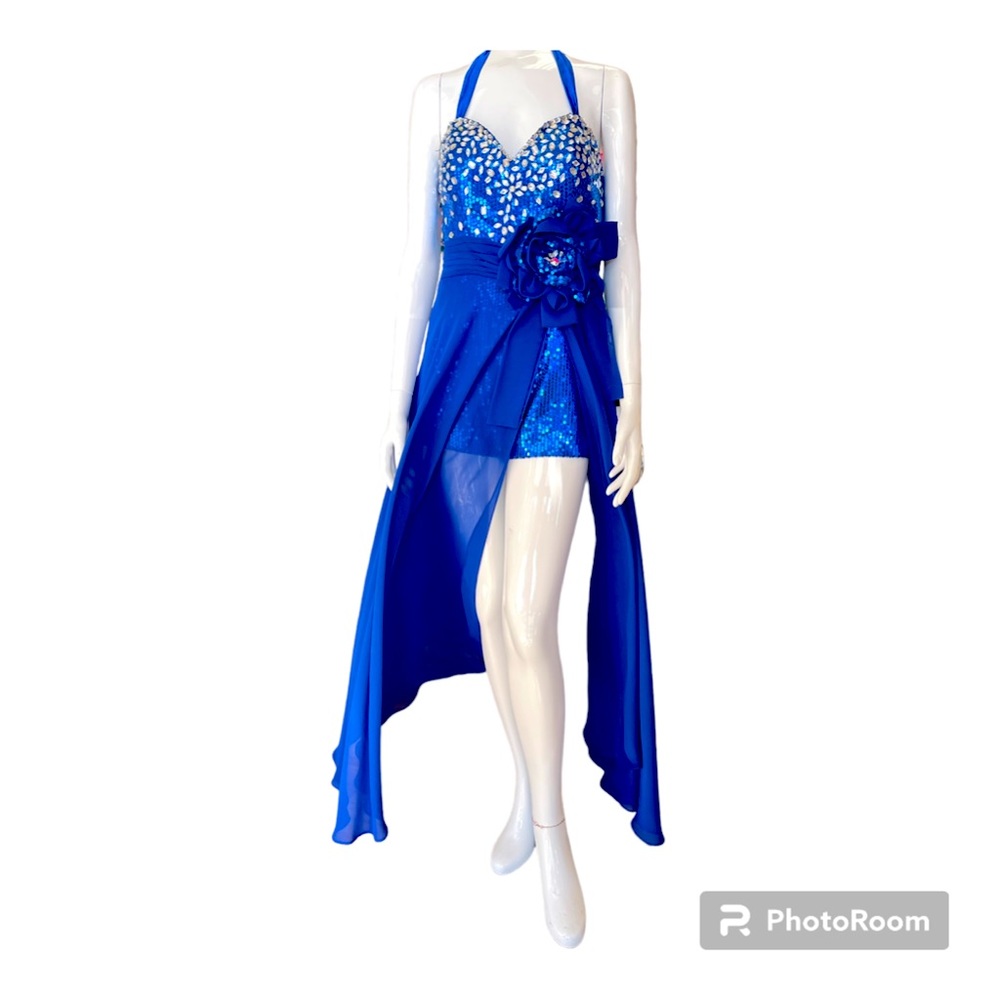 Jumper customized size 4, royal blue, for special occasions.